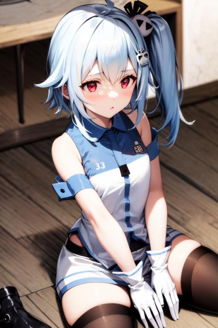 09805-2152737047-masterpiece, best quality, highres, 1girl 33 hair ornament, shirt skirt black thighhighs white gloves   from above, sitting, sho.png